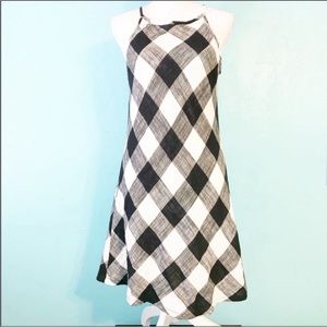 Philosophy Cotton blend checkered dress petite